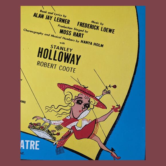 Vintage 1956 Mounted Window Card Poster of "My Fair Lady" Musical Production - Picture 2 of 5